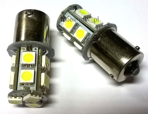 Żarówka LED biała PY21W BA15S 13 SMD 5050