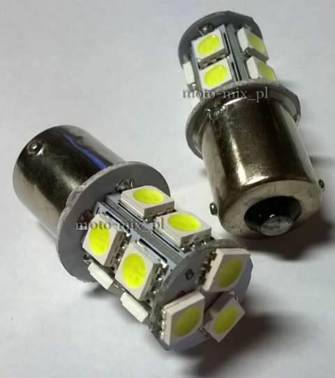Żarówka LED biała P21W BA15S 13 SMD 5050 Żarówka LED biała P21W BA15S 13 SMD 5050