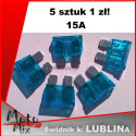 BEZPIECZNIK PŁYTKOWY UNI 19mm 15A 5szt