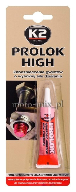 KLEJ PROLOK HIGH W271 6 ML K2 Do blokady śrub, duża siła, czerwony