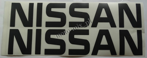 Naklejka NISSAN napis czarny 41,5x8cm Naklejka NISSAN napis czarny 41,5x8cm