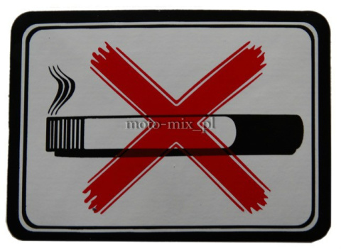 Naklejka NO SMOKING - zakaz palenia Naklejka NO SMOKING - zakaz palenia