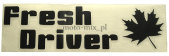 Naklejka napis FRESH DRIVER czarna