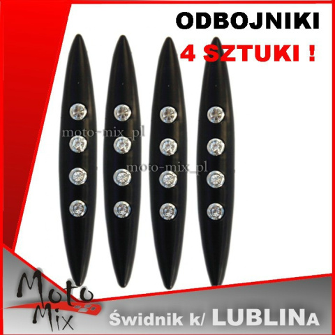 Odbojnik na drzwi 4 szt CZARNE 9 cm CYRKONIE Odbojnik na drzwi 4 szt CZARNE 9 cm CYRKONIE