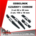 Odbojnik / ozdoba na drzwi 4 szt czarne 2x 150+82 mm