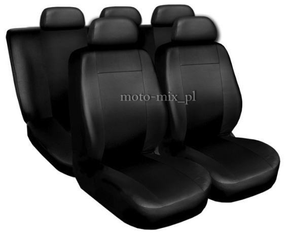 Pokrowce samochodowe COMFORT eko skóra CZARNE