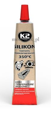Silikon wysokotemperaturowy K2 CZERWONY +350°C 21 G