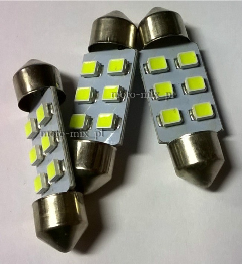 Żarówka RURKOWA C5W 6 LED SMD 39mm Żarówka RURKOWA C5W 6 LED SMD 39mm