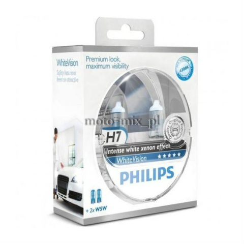 Zestaw żarówek H7 PHILIPS WHITE VISION ULTRA + 2xW5W - 2szt. Zestaw żarówek H7 PHILIPS WHITE VISION ULTRA + 2xW5W - 2szt.