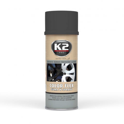 COLOR FLEX Guma w sprayu K2 CZARNY MAT 400 ML COLOR FLEX Guma w sprayu K2 CZARNY MAT 400 ML