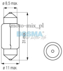 Żarówka rurkowa, paluszek SV8.5 5W 12V 11x30 mm