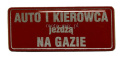 Naklejka AUTO I KIEROWCA JEŻDŻĄ NA GAZIE silikonowa