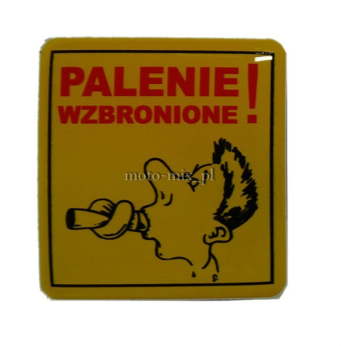 Naklejka silikonowa PALENIE WZBRONIONE