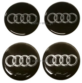 Naklejki na kołpaki AUDI 65 mm silikonowe