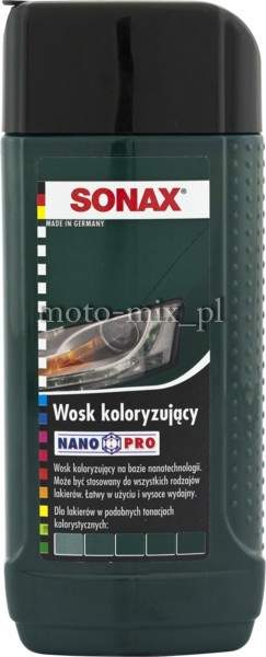 Wosk koloryzujący Sonax 250ml - zielony Wosk koloryzujący Sonax 250ml - zielony