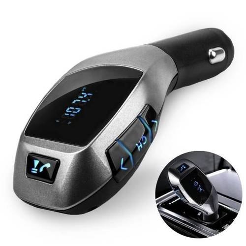 X5 | Bluetooth | Transmiter samochodowy FM z wyświetlaczem LED | Ładowarka USB | Zestaw głośnomówiący