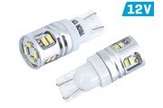 Żarówka VISION W5W (T10) 12V 12x 3014 SMD LED, aluminiowa oprawka, biała, 2 szt.