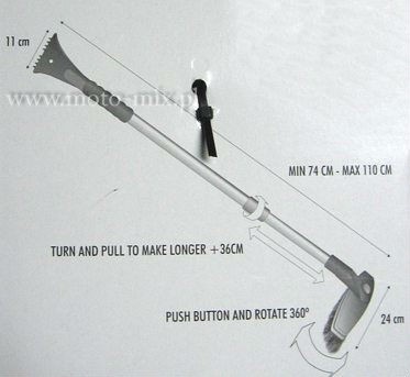 Skrobaczka do tira + szczotka do śniegu