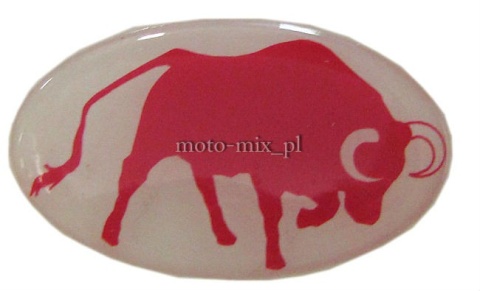 Naklejka silikonowa - BYK - czerwony