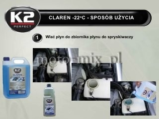 Płyn do spryskiwaczy ZIMOWY 5l CLAREN K2 do -22St Płyn do spryskiwaczy ZIMOWY 5l CLAREN K2 do -22St