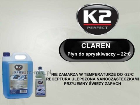 Płyn do spryskiwaczy ZIMOWY 5l CLAREN K2 do -22St Płyn do spryskiwaczy ZIMOWY 5l CLAREN K2 do -22St
