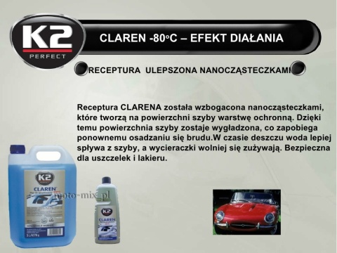 Płyn do spryskiwaczy ZIMOWY 5l CLAREN K2 do -22St Płyn do spryskiwaczy ZIMOWY 5l CLAREN K2 do -22St