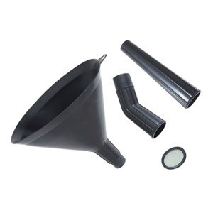 Lejek do paliwa skośny Lejek uniwersalny plastikowy z sitkiem 3 częściowy eliptyczny 14 cm