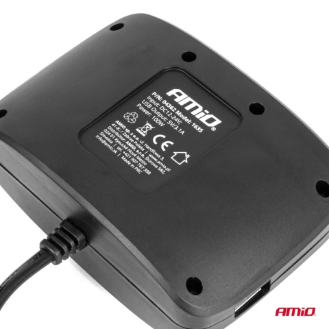 Rozgałęziacz rozdzielacz gniazda zapalniczki z ładowarką 2x USB-A 1x USB-C 12V 24V 120W 70cm Rozgałęziacz rozdzielacz gniazda zapalniczki z ładowarką 2x USB-A 1x USB-C 12V 24V 120W 70cm