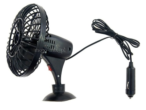 Wentylator wiatrak samochodowy z przyssawką miniFAN 12V
