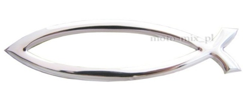 Naklejka aluminiowa - RYBA - ichtis - mała